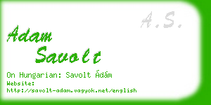 adam savolt business card